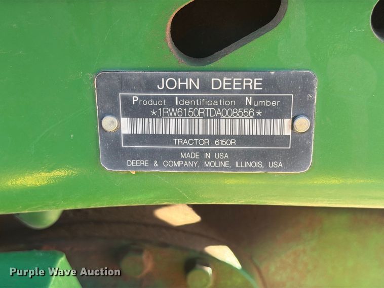 image for item EW8902 2013 John Deere 6150R MFWD tractor