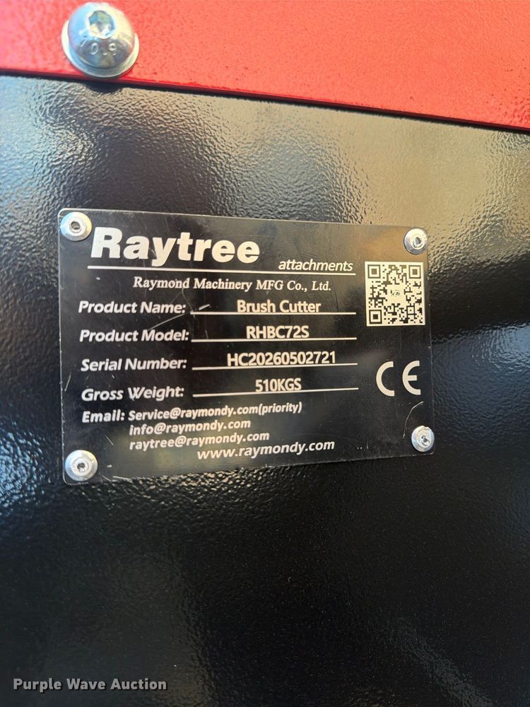 image for item EX4169 Raytree RHBC72S skid steer brush mower