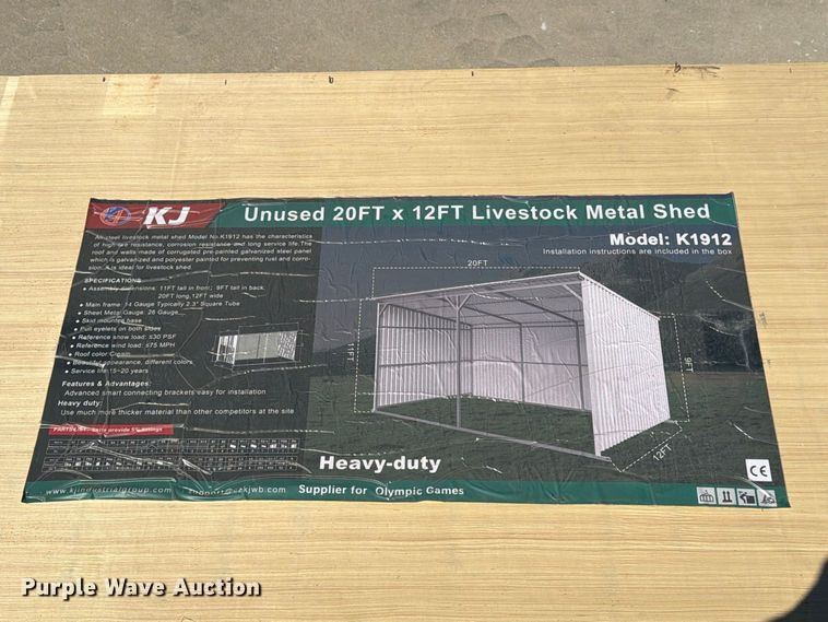 image for item EX4178 KJ K1912 livestock metal shed