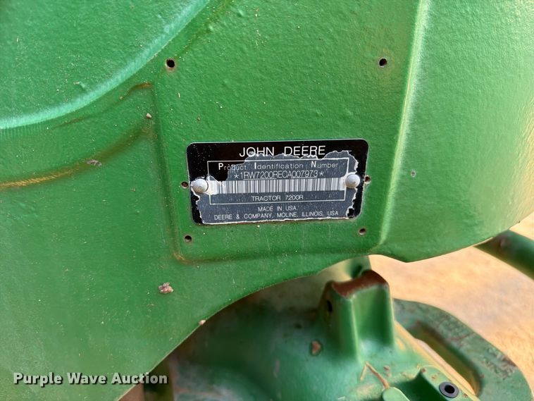 image for item FI2017 2012 John Deere 7200R MFWD tractor