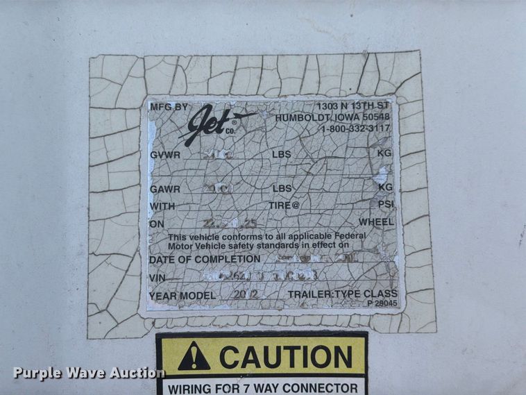 image for item FK3675 2002 Jet grain trailer