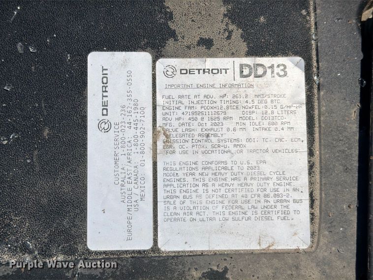 image for item YA4524 2024 Freightliner 114SD feed delivery truck