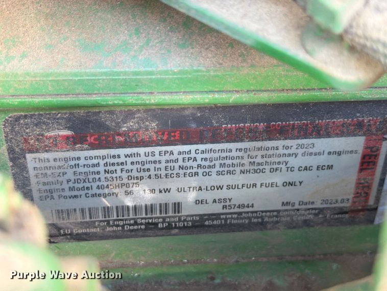 image for item YA4991 2023 John Deere 6120E MFWD tractor