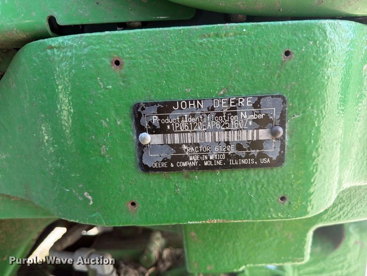 image for item YA4991 2023 John Deere 6120E MFWD tractor