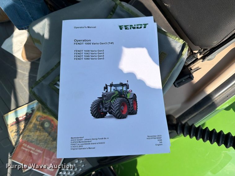 image for item YA5099 2024 Fendt 1050 Vario Profi+ MFWD tractor
