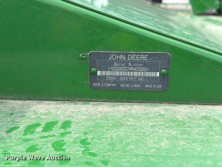 image for item YA5296 2021 John Deere S300 disc mower