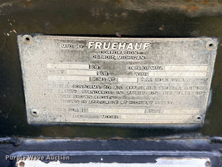 image for item DU1543 1988 Fruehauf TEH-F2-R fuel trailer