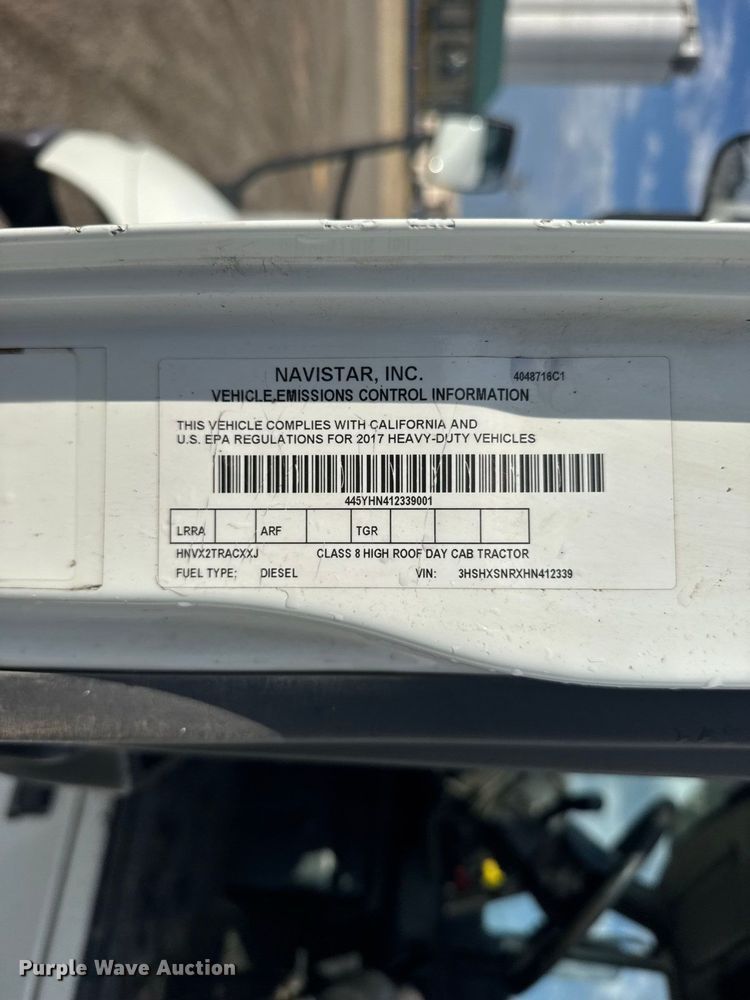 image for item DY3231 2017 International 8600 semi truck