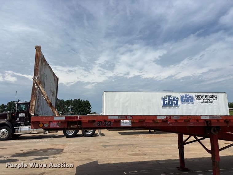 image for item FG0618 1985 Fruehauf PB100-T2W-48XW flatbed trailer