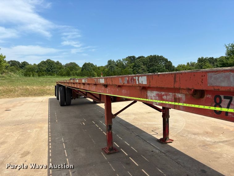image for item FG0618 1985 Fruehauf PB100-T2W-48XW flatbed trailer