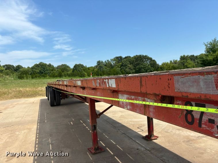 image for item FG0618 1985 Fruehauf PB100-T2W-48XW flatbed trailer
