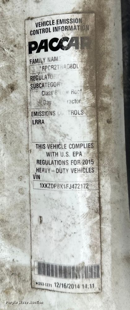 image for item FK1565 2015 Kenworth T880 semi truck