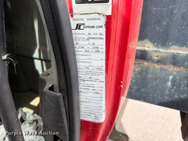 image for item FK4666 2003 International MA025 side curtain box truck