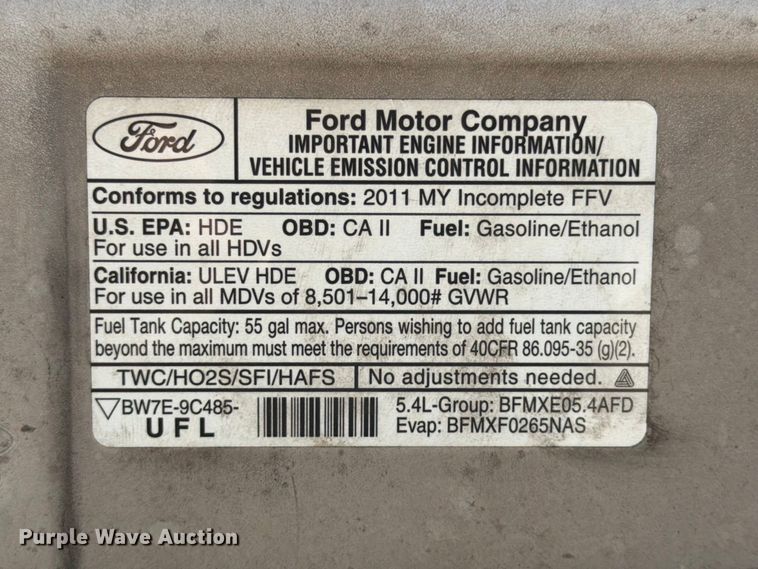 image for item FN2049 2011 Ford E350 box truck