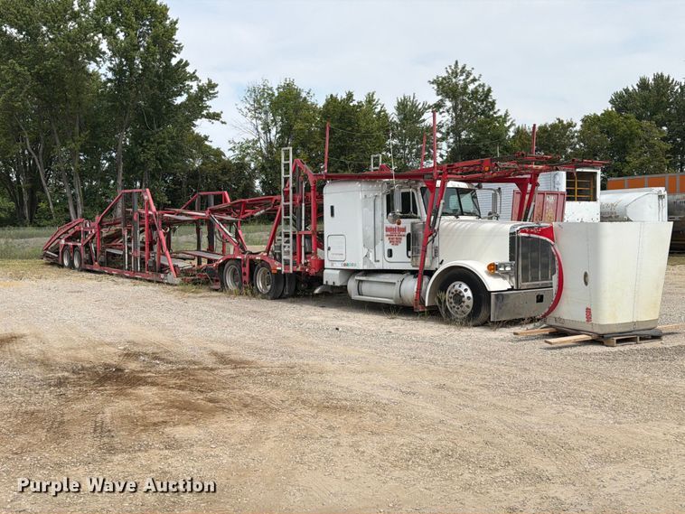 image for item FT6345 2007 Peterbilt 379 car carrier truck with car carrier trailer