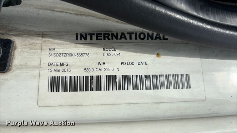 image for item YA2431 2019 International LT625 semi truck