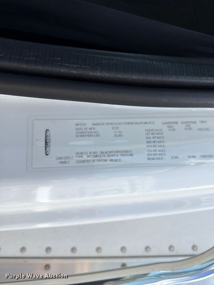 image for item YA3357 2023 Freightliner Business Class M2 box truck