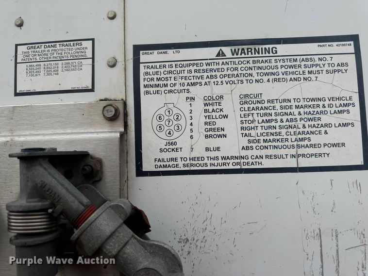 image for item YA4005 2011 Great Dane dry van trailer