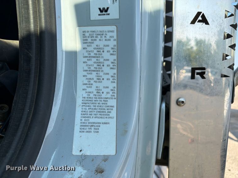 image for item YA4377 2024 Western Star 49X dump truck