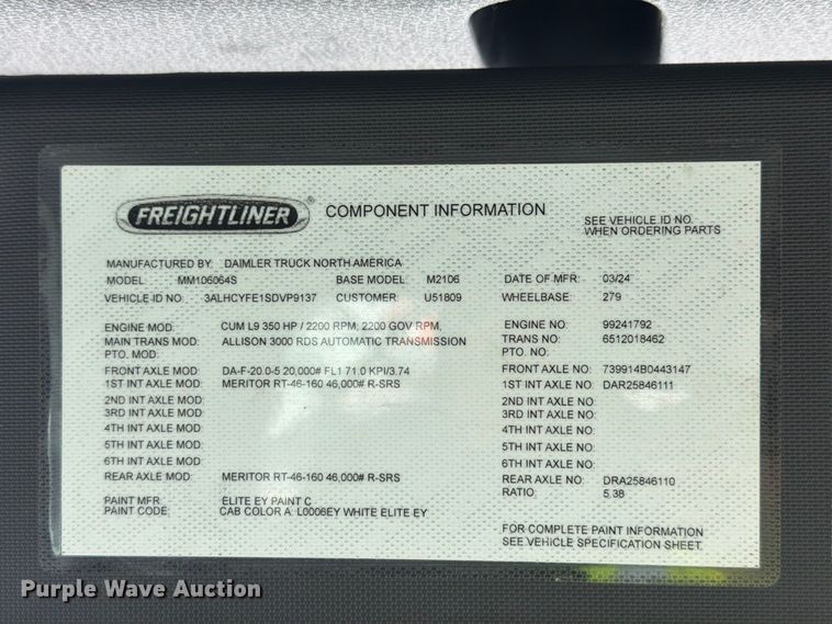 image for item YA4548 2025 Freightliner Business Class M2 flatbed truck