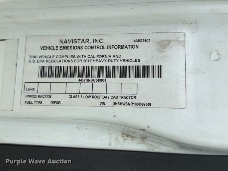 image for item YA4636 2017 International 8600 toter truck