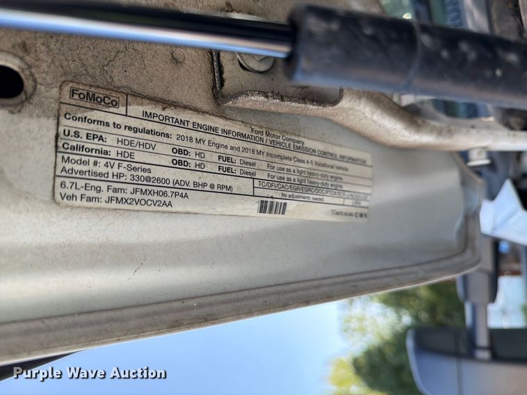image for item YA4883 2018 Ford F550 Super Duty bucket truck
