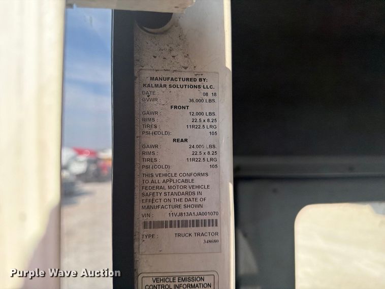 image for item YA5055 2018 Kalmar Ottawa T2 yard truck