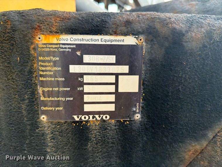 image for item DY3312 2004 Volvo L30B 