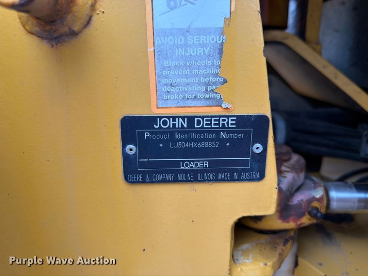 image for item DY3313 2003 John Deere 304H wheel loader