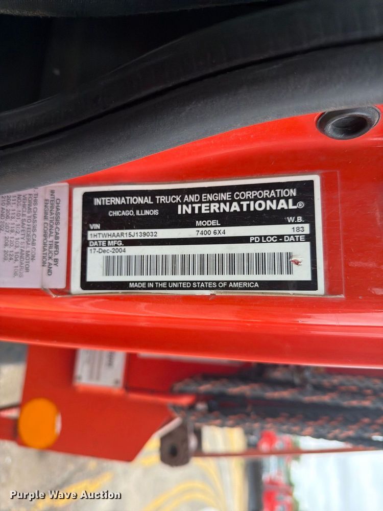 image for item DY3314 2005 International 7400 dump truck