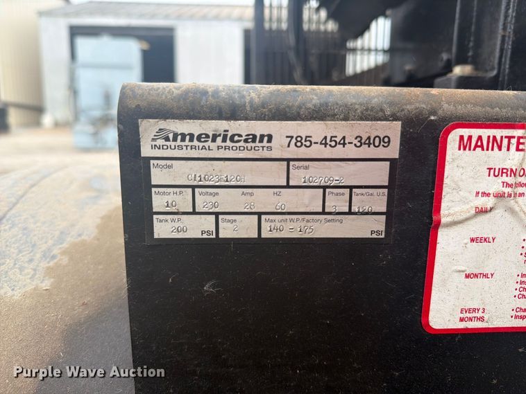 image for item DY3349 American Industrial air compressor