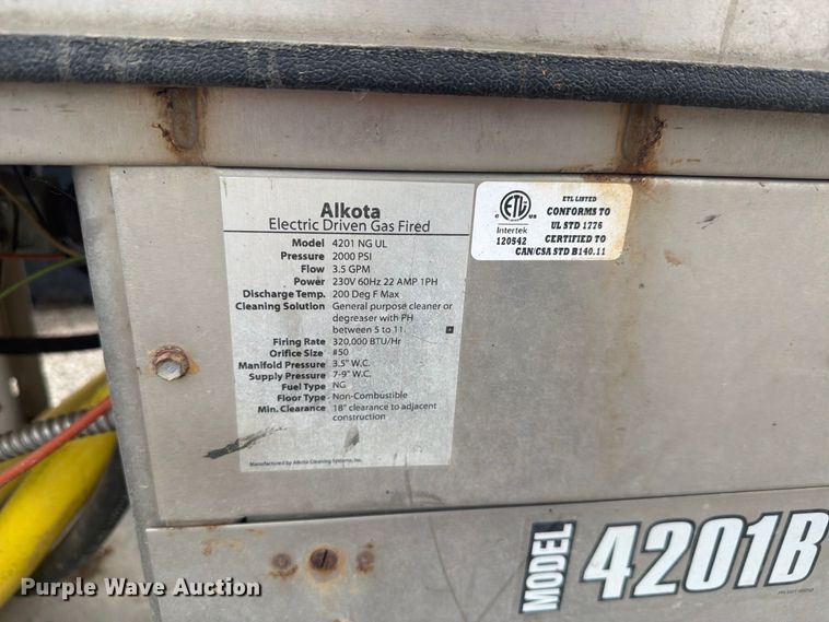 image for item DY3355 Alkota 4201B hot pressure washer