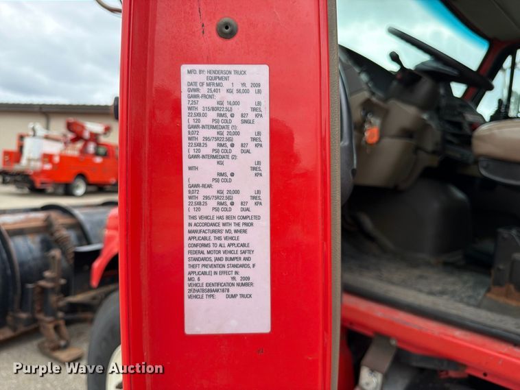 image for item DY3366 2009 Sterling L7500 dump truck