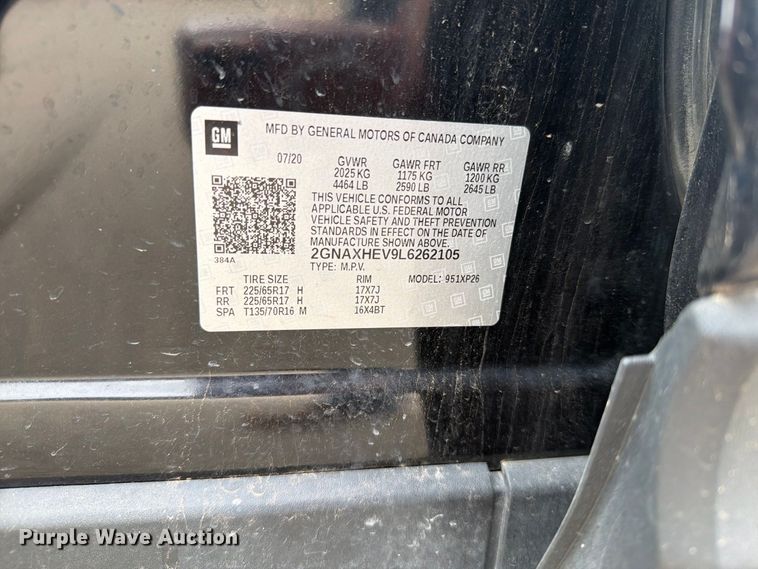 image for item DY3387 2020 Chevrolet Equinox SUV