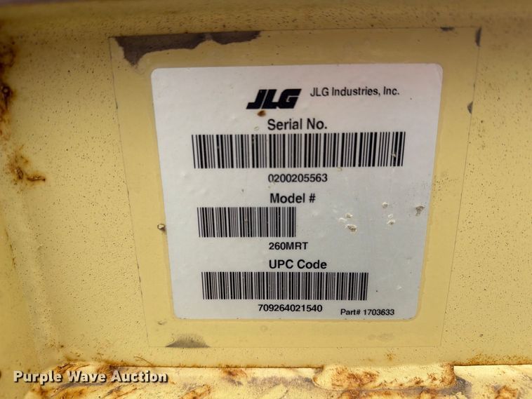 image for item DY3388 2011 JLG 260MRT scissor lift