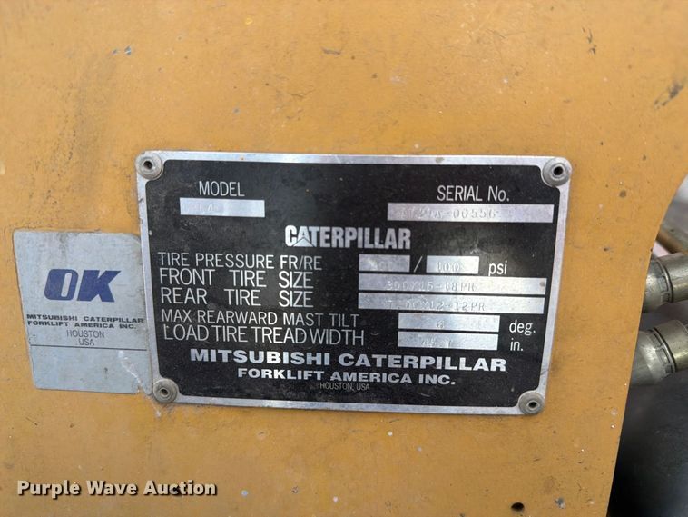 image for item DY3390 2000 Caterpillar GPL40 forklift