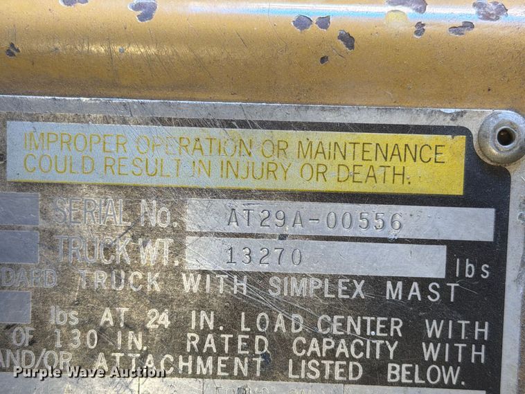 image for item DY3390 2000 Caterpillar GPL40 forklift