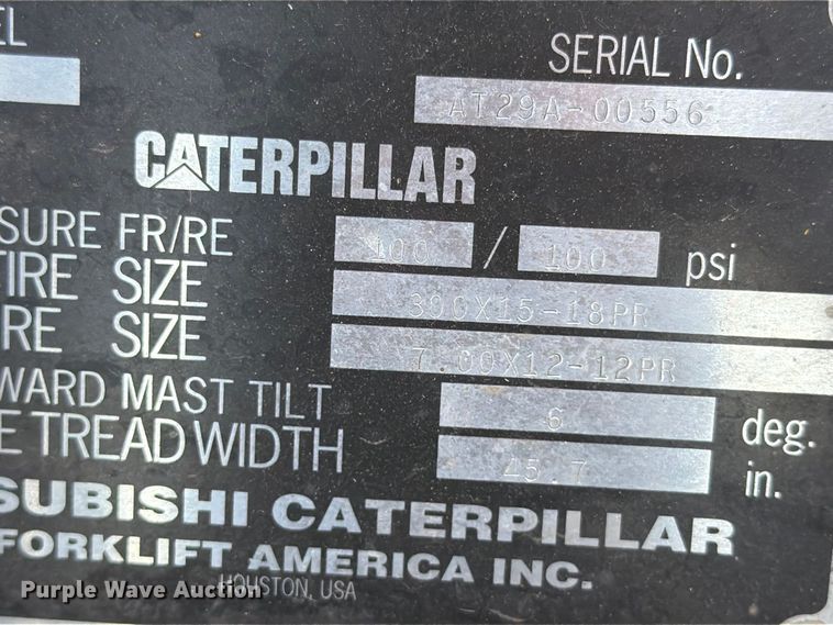 image for item DY3390 2000 Caterpillar GPL40 forklift