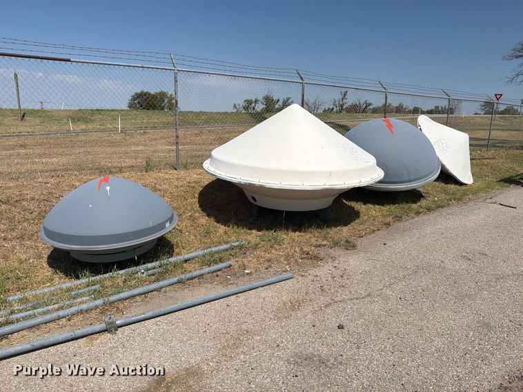 (4) microwave antenna dishes
