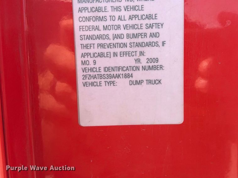 image for item EP7605 2009 Sterling L7500 dump truck