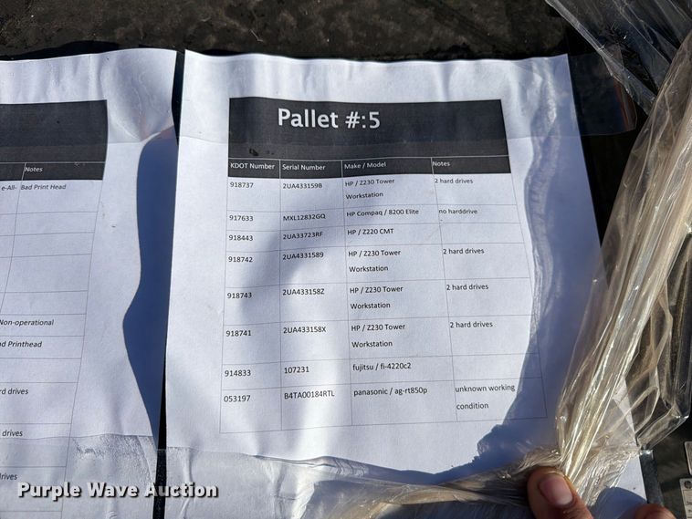 image for item EP7657 6 pallets of electronics