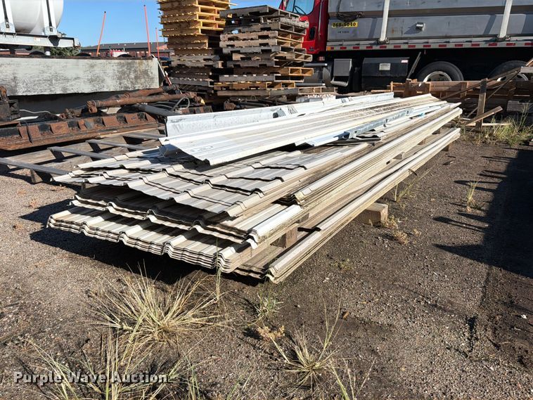 Approximately 60 pieces of metal siding