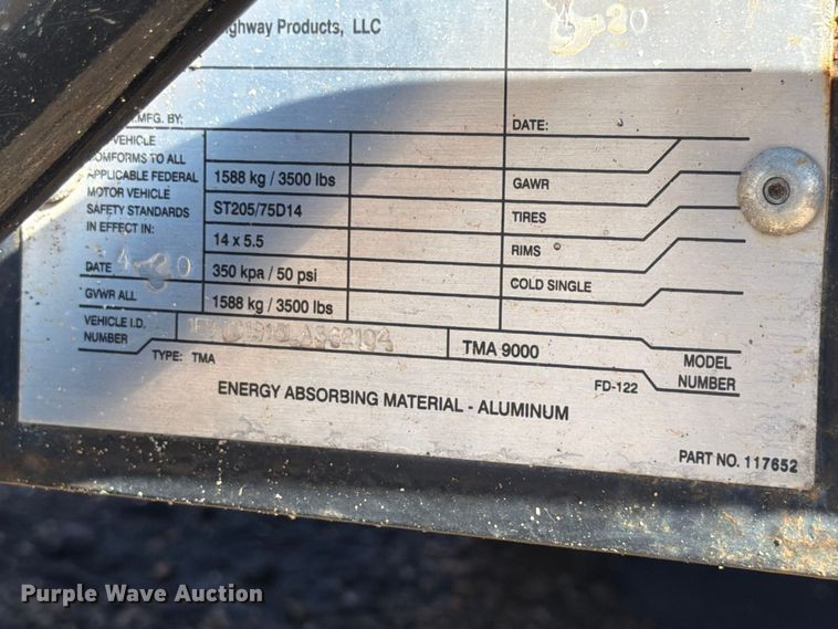 image for item EP7666 2020 Trinity crash attenuator