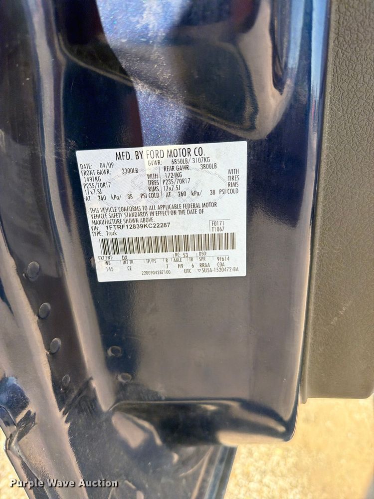 image for item EV6158 2009 Ford F150 pickup truck