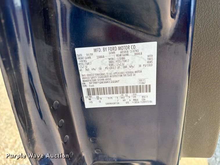 image for item EV6158 2009 Ford F150 pickup truck