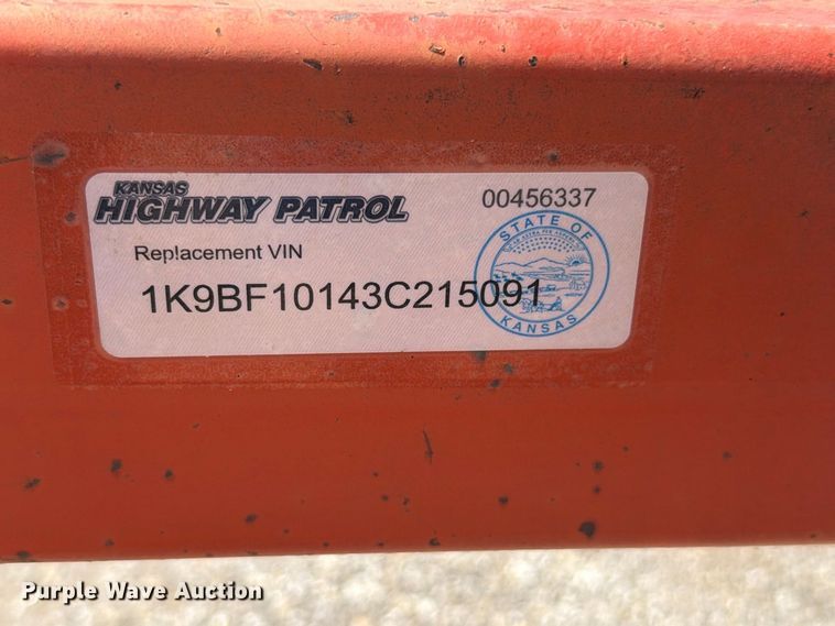 image for item EV6167 2003 King utility trailer