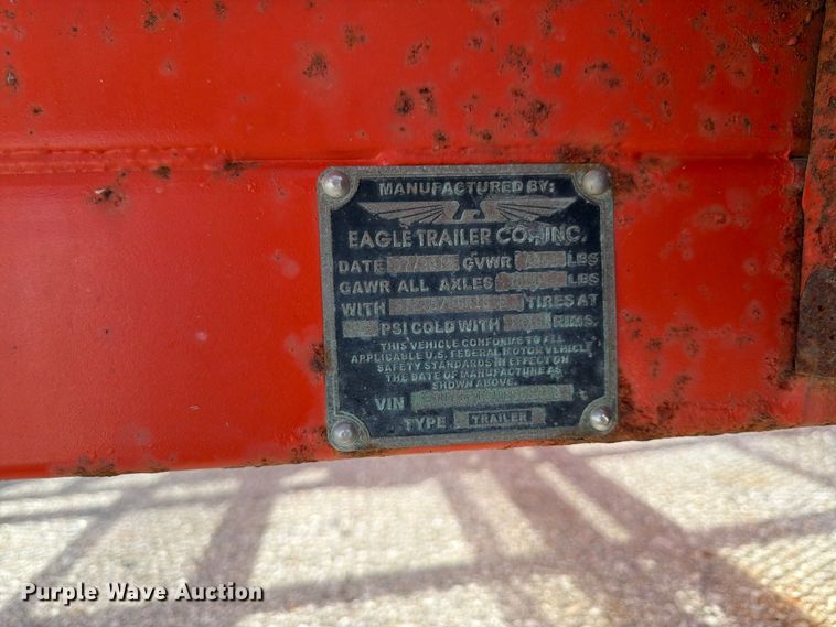 image for item EW5076 2016 Eagle Trailer Co. utility trailer