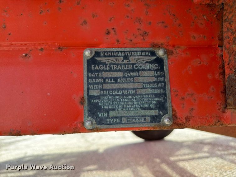 image for item EW5076 2016 Eagle Trailer Co. utility trailer