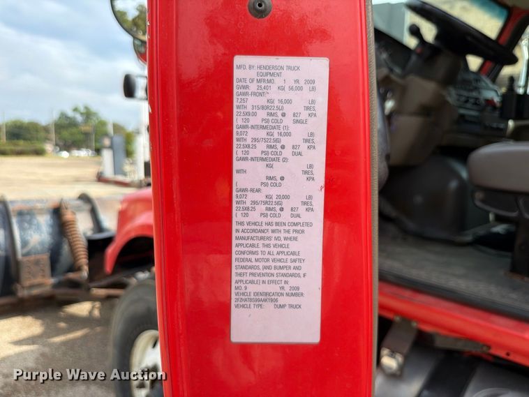 image for item FH6343 2009 Sterling L7500 dump truck