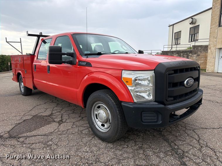 image for item FN1520 2011 Ford F250 Super Duty Crew Cab utility bed pickup truck